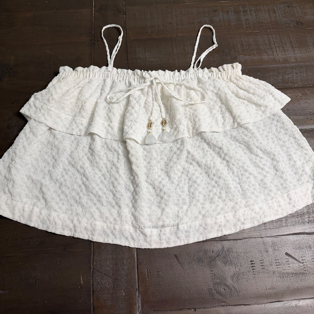 Lilly Pulitzer White Ruffle Top